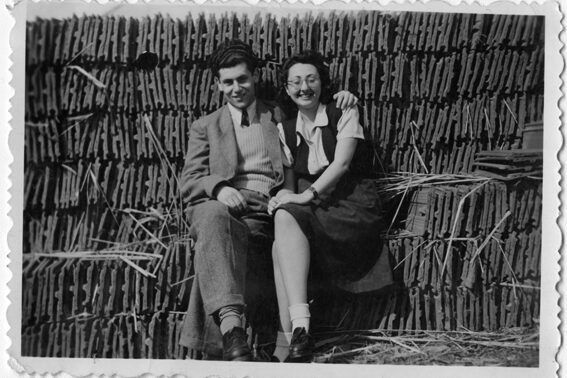 Leslie and Judy after the war. Debrecen, Hungary, circa 1947.