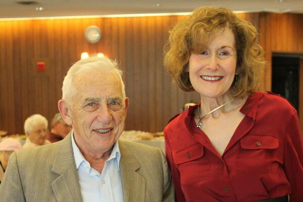 Arnold, left, with his Sustaining Memories writing partner, Phyllis Shragge. Toronto, 2013.