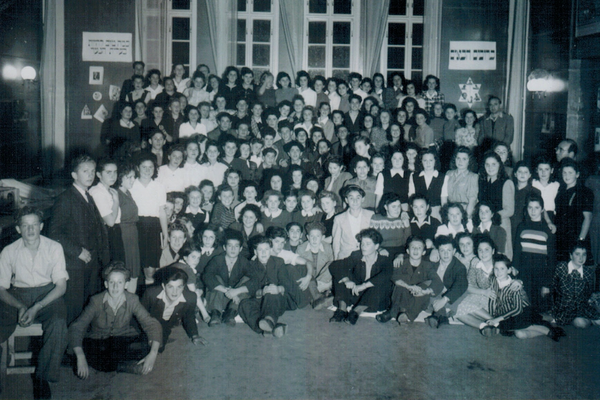 The students at the Visingsö education and rehabilitation centre, 1946.