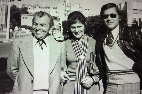 Edith with her husband, Ladislav, and their son, Jiři, in Israel.