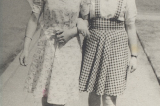 Rose (right) with her aunt Rose (left), in 1946.