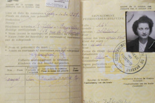 6a Oct 10 1950 Belgium passport of Esther Szpagat