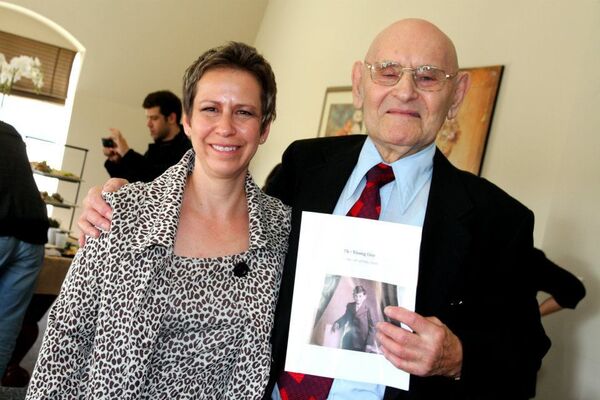 Eddy Sterk with his Sustaining Memories writing partner, Marcie Somers. Toronto, 2012.