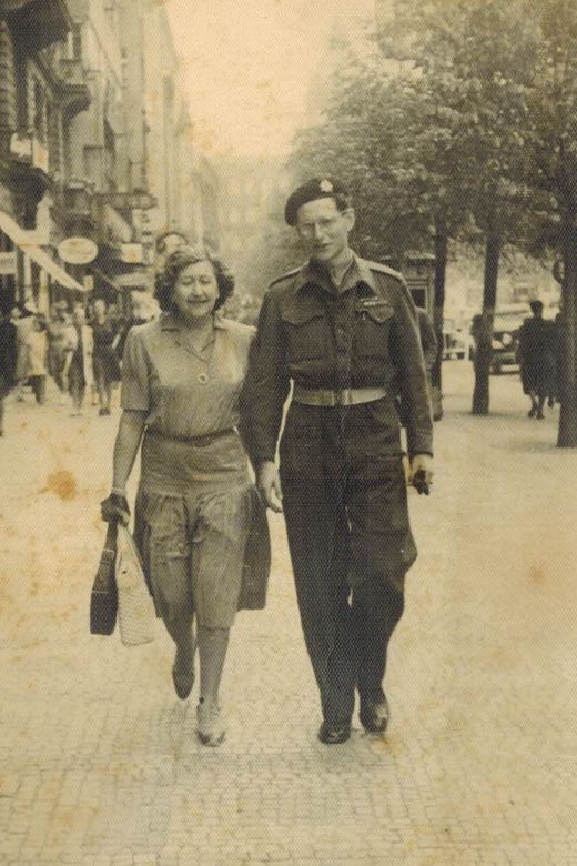 In Cardiff 1947 with mother