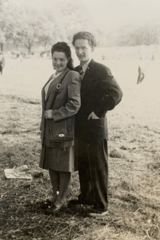 Rose and her future husband, Frank, in the displaced persons camp in Leipheim, Germany, circa 1946–1948.
