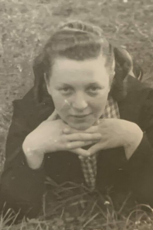 Rose after liberation in Peterswaldau, Germany (now Pieszyce, Poland), in 1945.