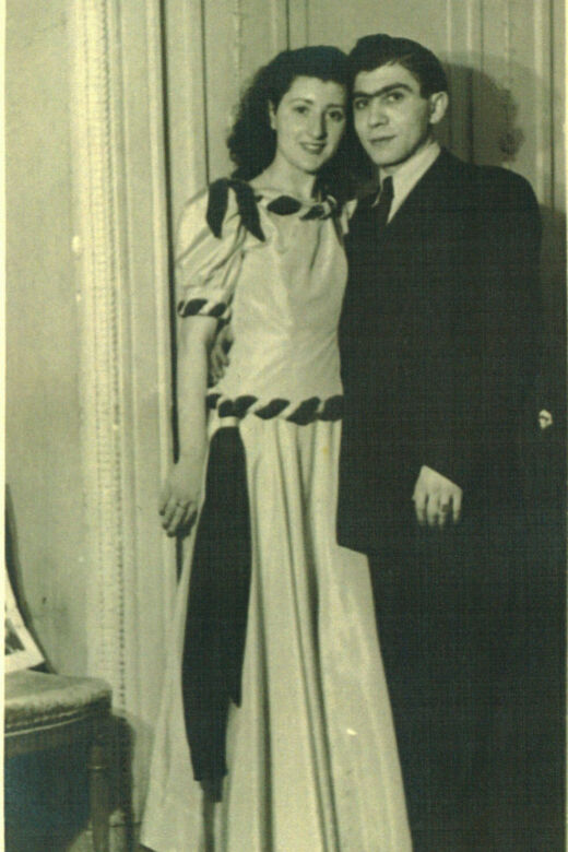 Berthe and her fiancé, Welwel. Paris, circa 1949.