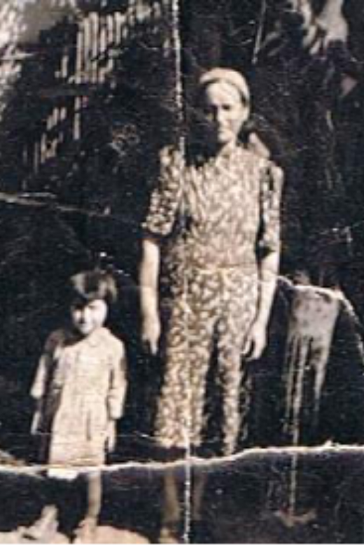 Yolanda with her mother. Budapest, Hungary, 1941.
