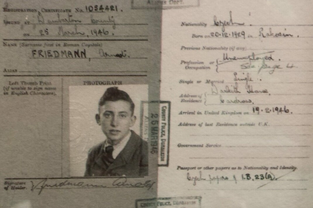 Arnold Friedman Alien Registration Issued in Britain 1946