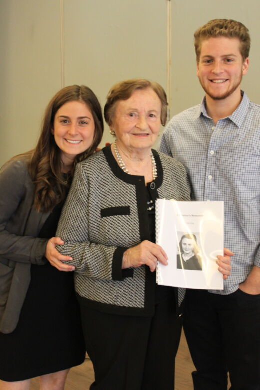 Irene Gray with her grandchildren at the Sustaining Memories celebration. Toronto, 2013.