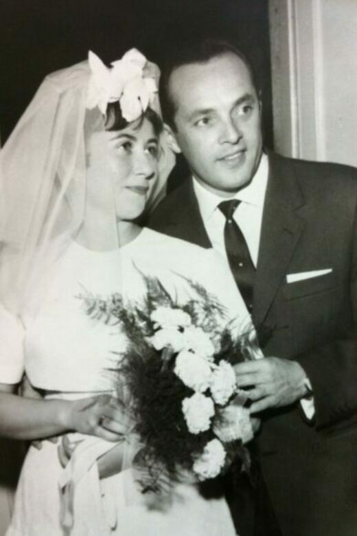 Mina and David’s wedding. Israel, December 1962.