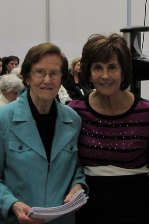 Molly with her Sustaining Memories writing partner, Florence Cohen. Toronto, 2014.